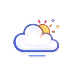Icono de clima que representa el pronóstico del día.
