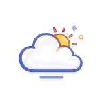 Icono de clima que representa el pronóstico del día.
