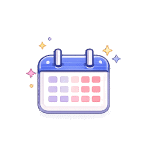 Icono de calendario que representa la organización del día.