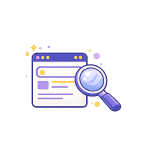 Icono de buscador inteligente que prioriza resultados.