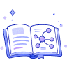 Icono de libro que representa sesgos en la información.