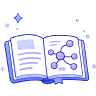 Icono de libro que representa sesgos en la información.