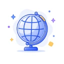 Icono de globo que representa buscadores y sitios especializados.