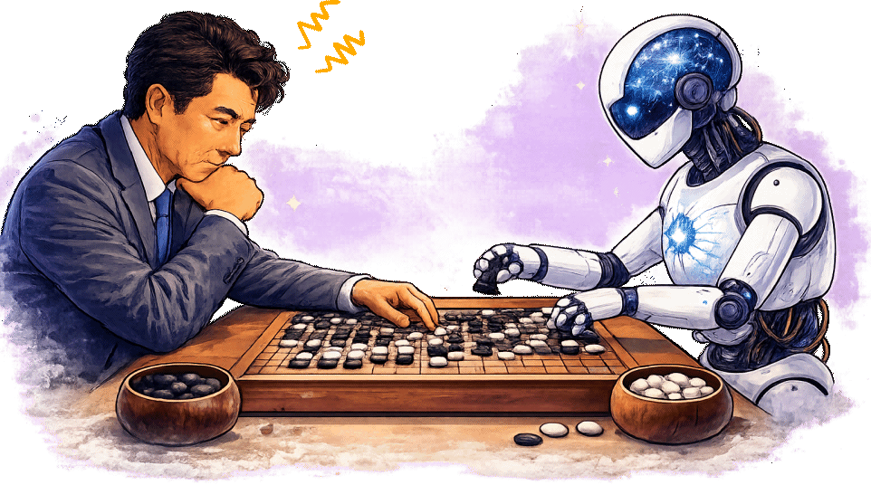 Representación de una persona aprendiendo con sistemas de Inteligencia Artificial.
